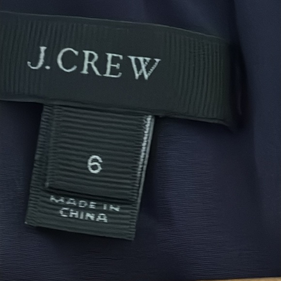 J. Crew Silk Blue Tonal Paisley Lined 3/4 Sleeve Shift Keyhole Dress Size 6 - Picture 5 of 12